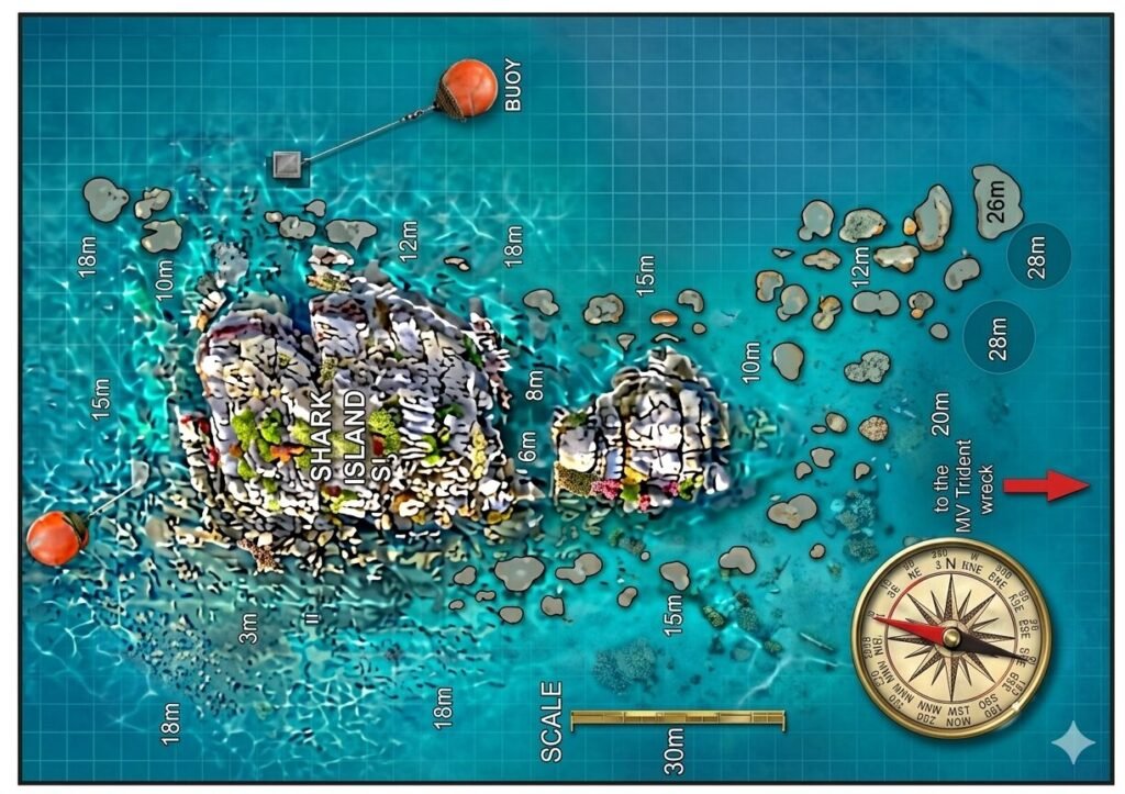shark island tauchseite